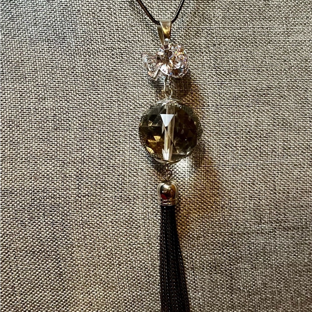 Crystal /Tassel Necklace - Picture 3 of 4